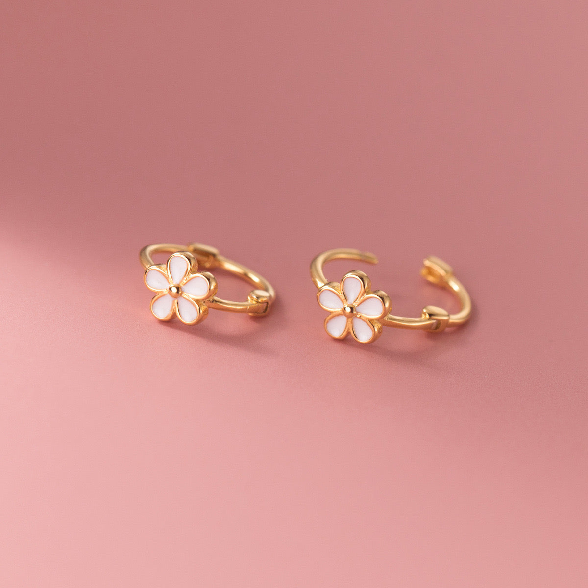 Belinda Flower Huggies Earring
