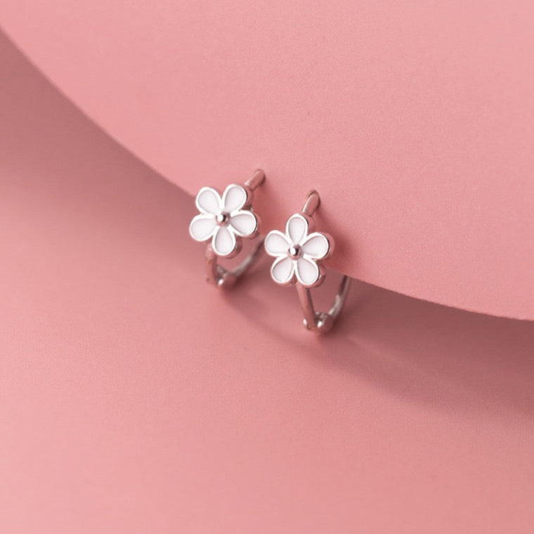 Belinda Flower Huggies Earring