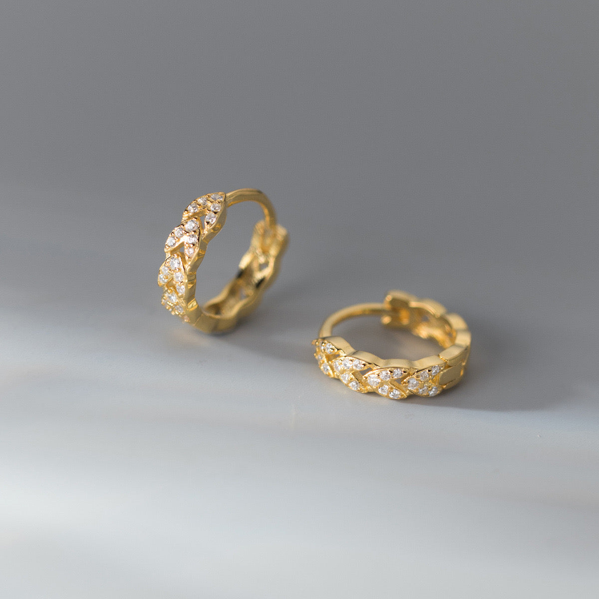 Harper Diamond Shine Huggie Hoop Earring