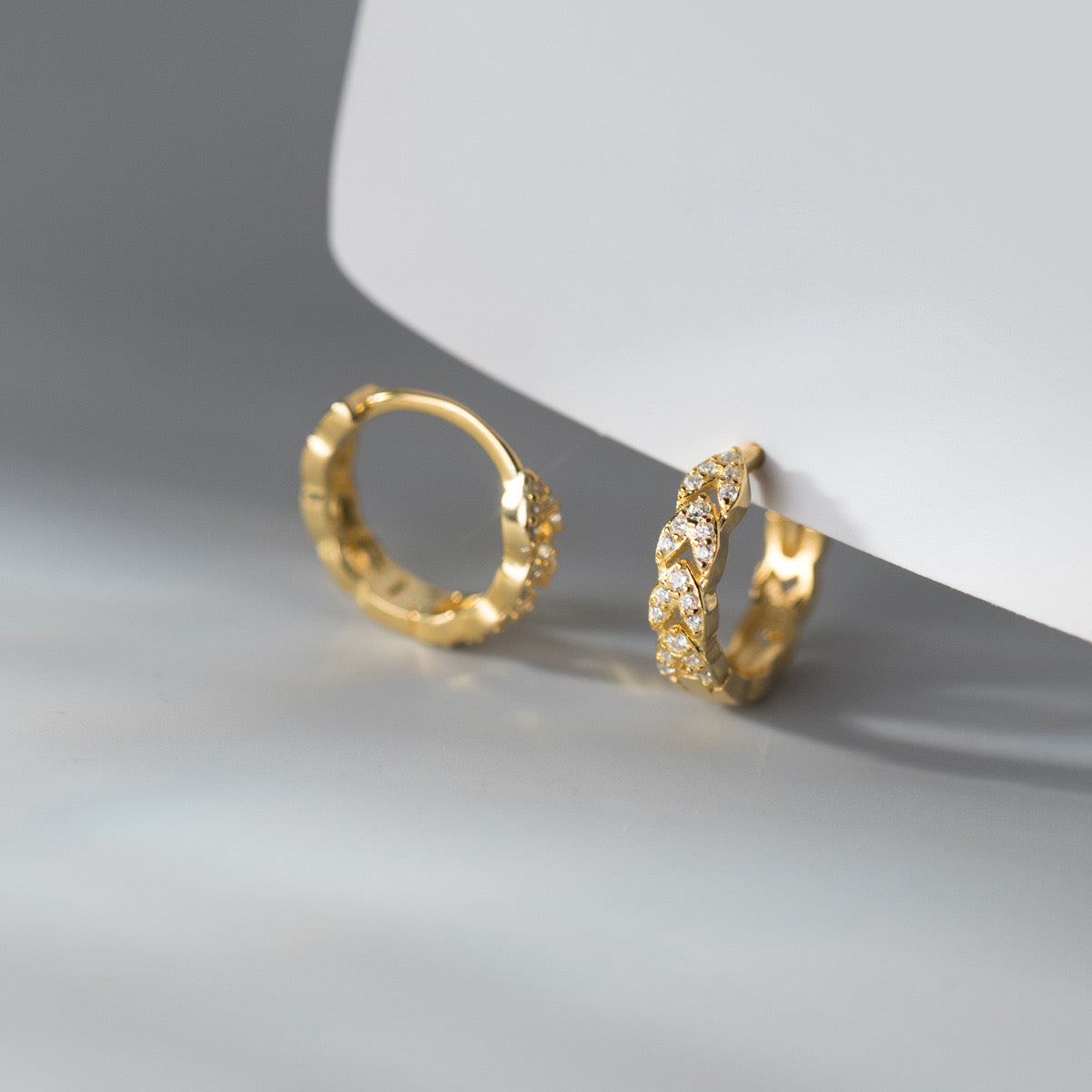 Harper Diamond Shine Huggie Hoop Earring