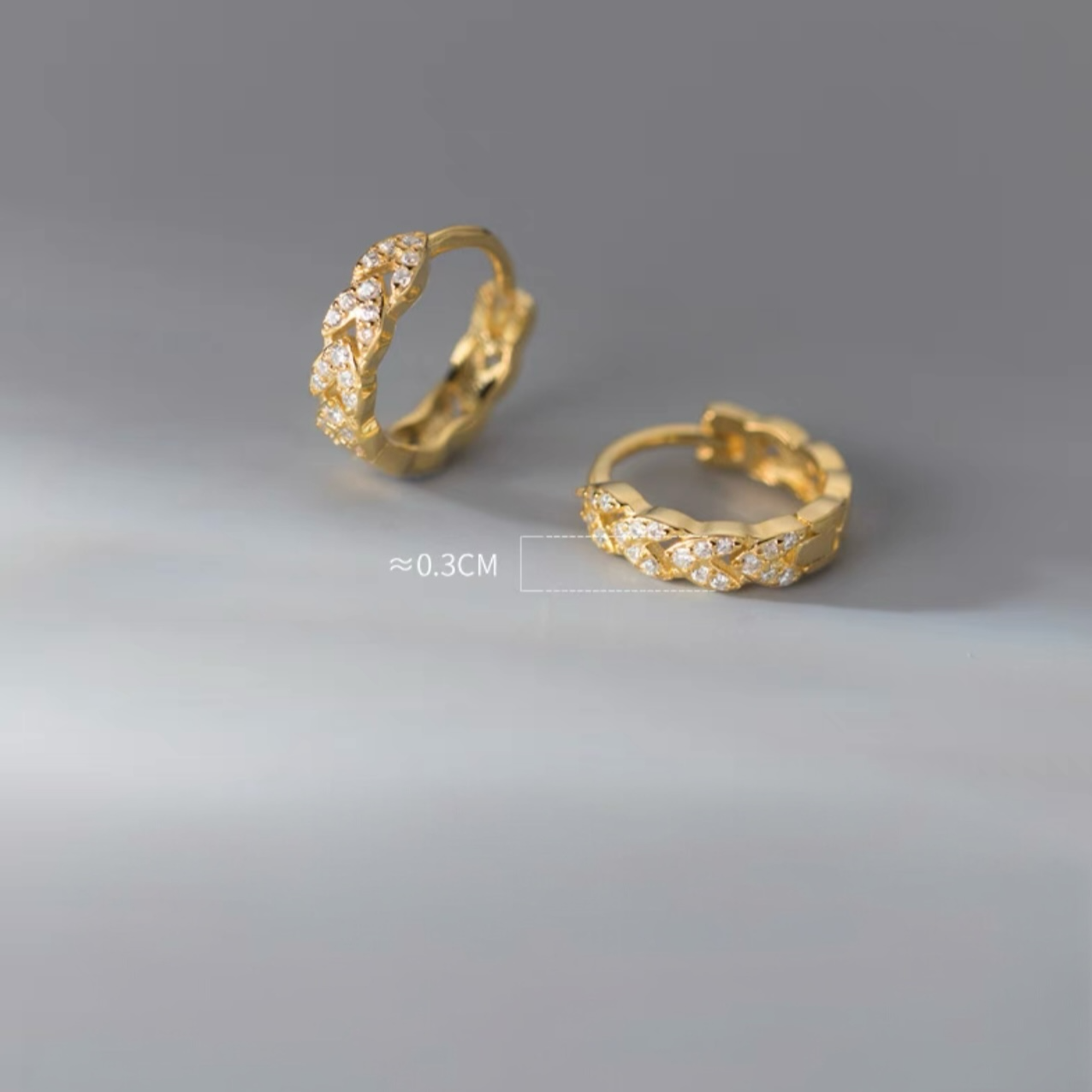 Harper Diamond Shine Huggie Hoop Earring