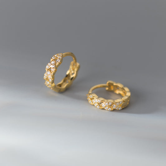 Harper Diamond Shine Huggie Hoop Earring