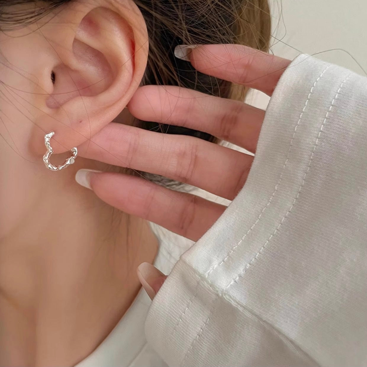 Love Shape Huggie Earring
