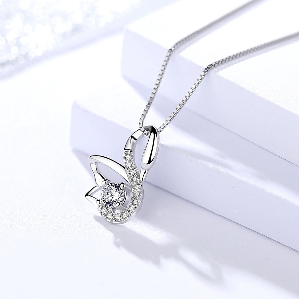 Swan Diamond Necklace